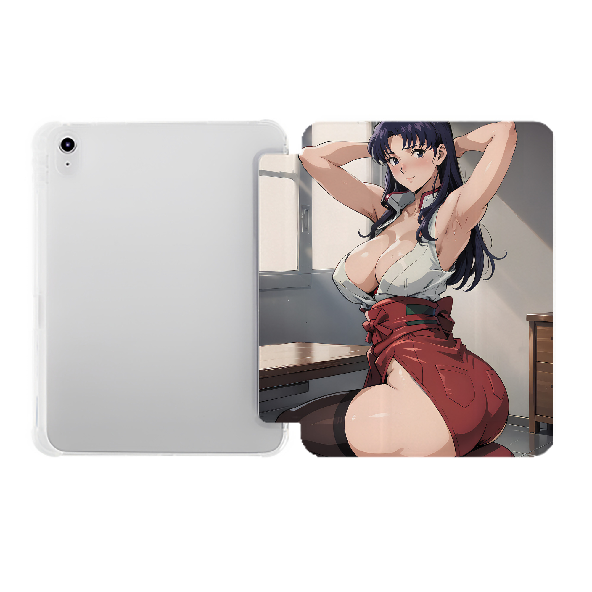 （画像用） EVA 新世紀エヴァンゲリオン IPad ケース ペン収納付き 三つ折りスタンド PUレザー×シリコン 対応機種9.5/10.5/10.9インチ